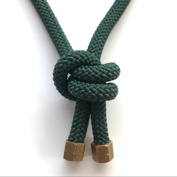 Forest green rope necklace multiple ways to wear - Picture 6 of 12